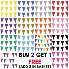 NEW 10m COLOUR BUNTING FLAGS PENNANTS PARTY DECORATIONS CHRISTMAS PARTY COLOURS