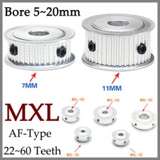 MXL Timing Belt Drive Pulleys AF-Type Pitch 2.032mm For CNC Step Motor 22T~60T