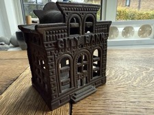 Cast Metal Iron Building Money Bank / Box