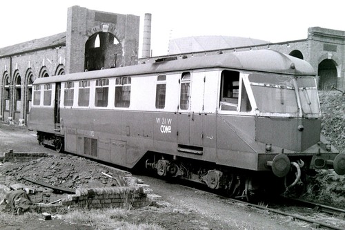 W21w railcar 35mm slide - railcar, (35mm