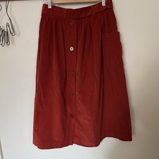 Toast Orange Corderoy Skirt