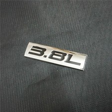 1x Black 3.8L Chrome Metal Decal Emblem Badge Sticker 3D v6 Sport Auto 4x4 Coupe