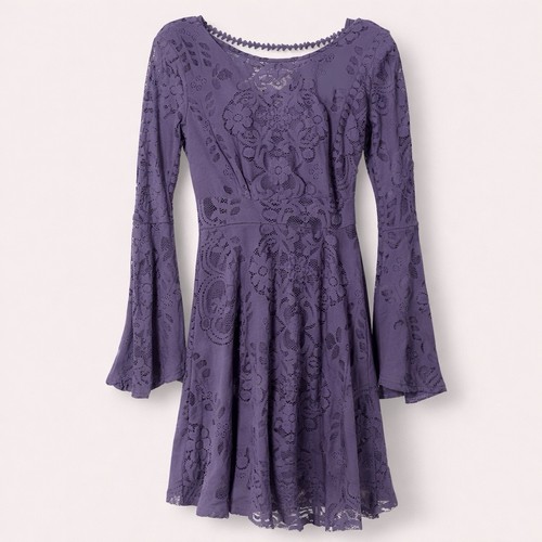 Purple lace cosplay mini - mini, dress