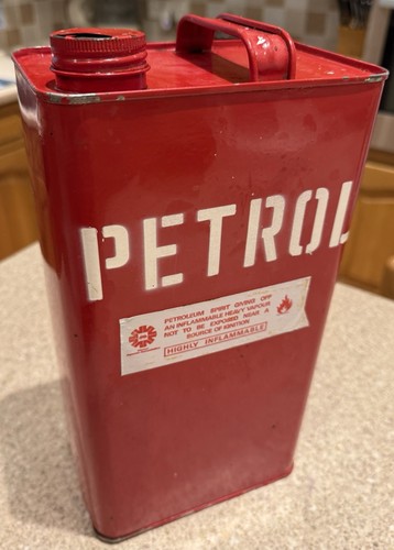 Antique petrol can metal - antique,