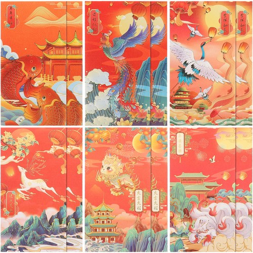 12pcs chinese red envelopes - chinese,