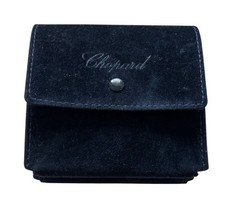 Genuine Chopard Travel Watch Pouch Dark Blue Velvet Case with Insert