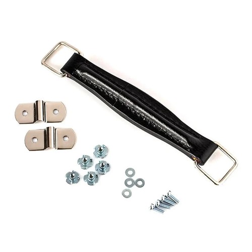 Black leather case handle - black,