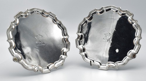 Pair antique silver plated - pair, of