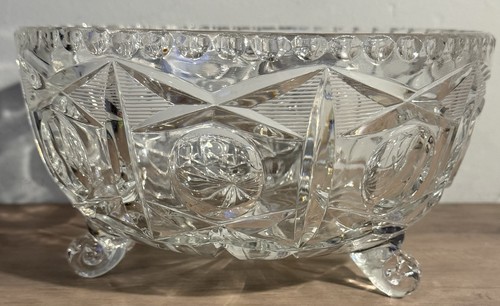 Vintage cut crystal trifle - cut,