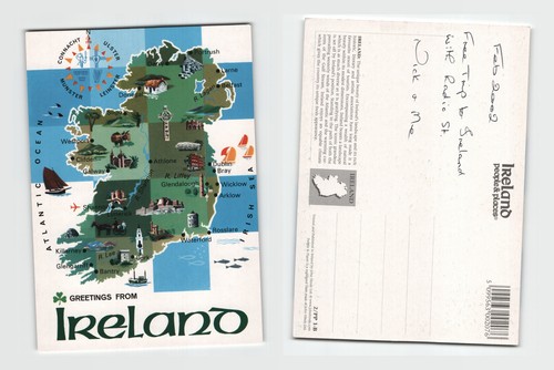 Vintage postcard pictorial map - postcard,