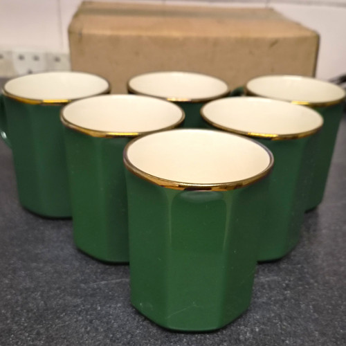 Set green ceramic coffee - 6,