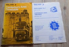 East Kent National Bus Co Canterbury Area Bus Timetable + Supplement + Map 1979