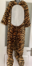 Halloween Kids Tiger Costume Cosplay Fun Age 7-10 Quality Fur Fabric Dressing Up