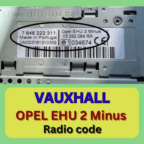 Unlock code for vauxhall opel - for,