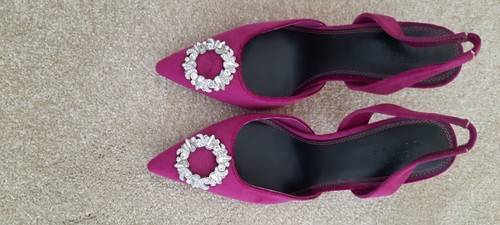 Ladies pink magenta slingback - ladies,