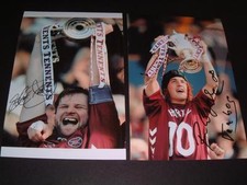 HEARTS FC 2006 SCOTTISH CUP FINAL RUDI SKACEL + PRESSLEY SIGNED PRE-PRINT PHOTOS
