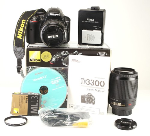 Nikon d3300 dslr 55mm - nikon,