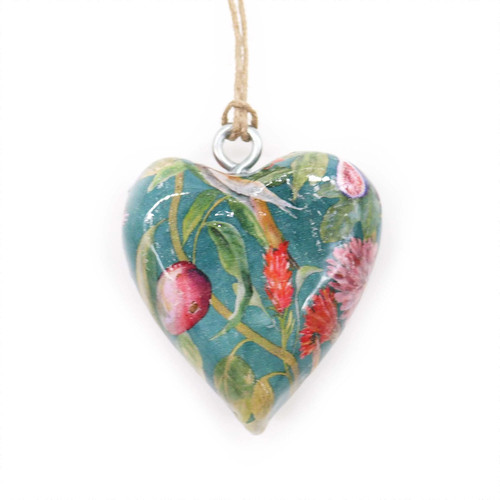 Decor wood heart - wood, bird