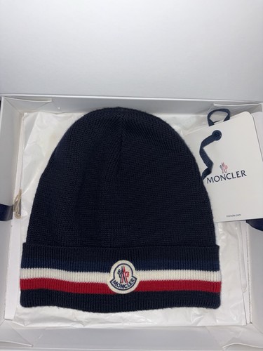 Navy blue moncler tricolour - blue,