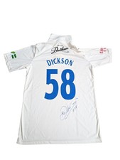 Durham County Cricket Signed Shirt #58 Sean Dickson Match Worn Medium Free Post