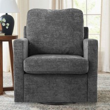 Chenille Swivel Chair Accent
