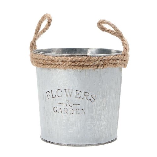 Rustic metal bucket - bucket,, french
