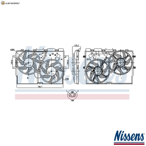 Engine cooling fan - engine,