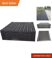 4 Heavy-Duty Plastic Driveway Grids: Perfect Turf & Gravel Protection - 1m²