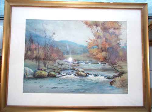 Signed watercolour painting - watercolour,