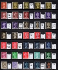 Collection of Pre-Decimal Machins inc Varieties ( SG 731a, 734, 743c ) Fine Used