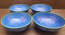 Denby - Ceramic Blue Pasta Cereal Bowls Set of 4 Crockery