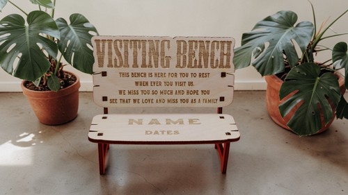 Visiting bench grave marker - bench,