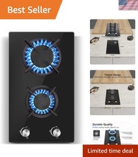 Sleek 30cm Black Gas Hob - 2