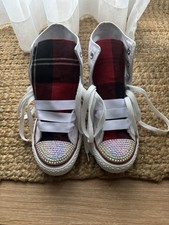 Converse All Star Rhinestone Bling with Tartan Detail
