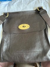 Mulberry Antony Chocolate Brown Leather Messenger bag - with cloth bag - VGC