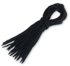 Handmade Black Wool Dreadlocks - Double Ended Merino Wool Dread Extensions 😊