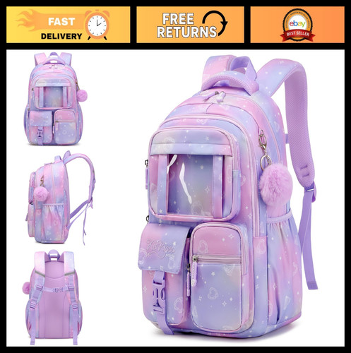 Kawaii purple kids backpack - kids,