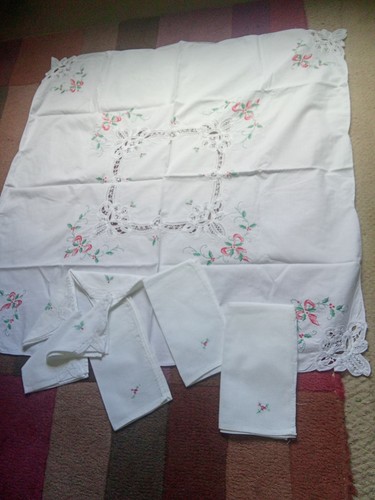 Vintage cotton christmas holly - vintage,