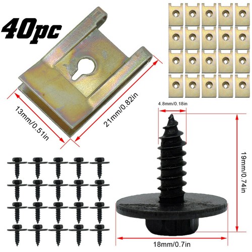 40pcs shaped hexagon nut - +,