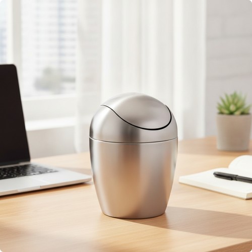 Mini tabletop trash bin with - tabletop,