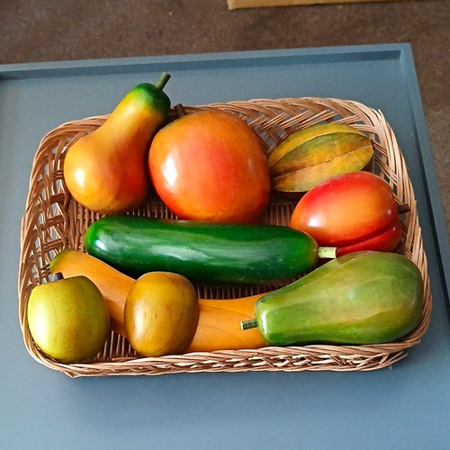 Decorative wooden faux fruit - wooden,