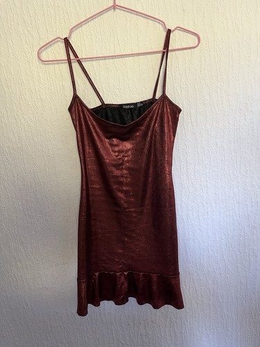Boohoo red shimmer - red,