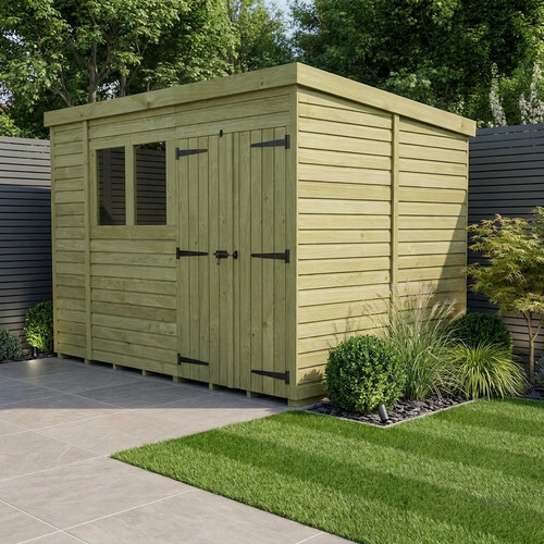 Pent shed double door - 6,