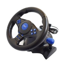 Simulator Racing Steering Wheel & Brake Pedals Set fits for PS3 PC Game