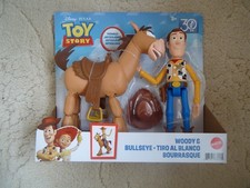 Disney Pixar Toy Story Sheriff Woody & Bullseye 9" Action Figure Set Mattel (W)