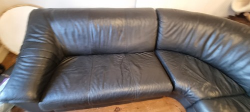 Seater corner sofa black - seater,