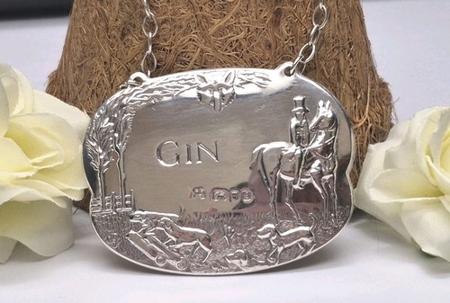 Sterling silver gin decanter - gin,