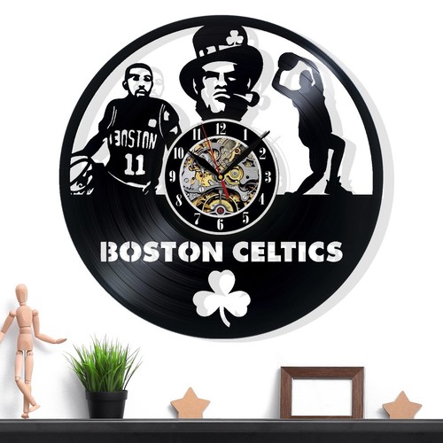 Boston celtic vinyl wall - boston, clock