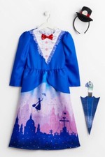 TU Mary Poppins Fancy Dress Costume 7-8 Years New With Hat/Umbrella