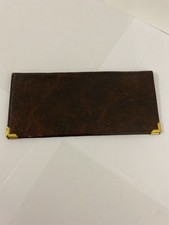 Vintage Brown Leather Cheque